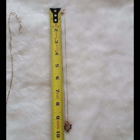 Genuine Ruby (Tested) Heart Pendant w/Chain - Picture 10 of 11